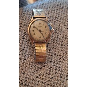 RARE! 1950's‎ Diamond Head Men's VULCAIN Cricket Alarm Wristwatch